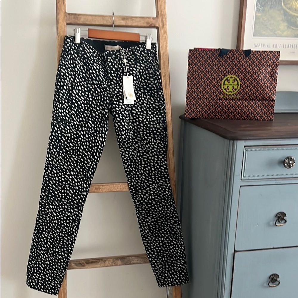 Tory Burch Black and White Polka Dot Pants